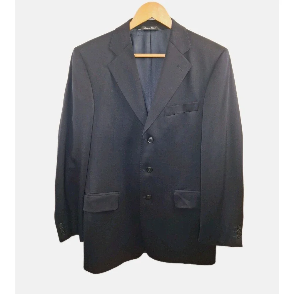 Emilio Yuste Men's 2 Piece Suit 38R 100% Wool Spain Pleated Pants $825 Retail